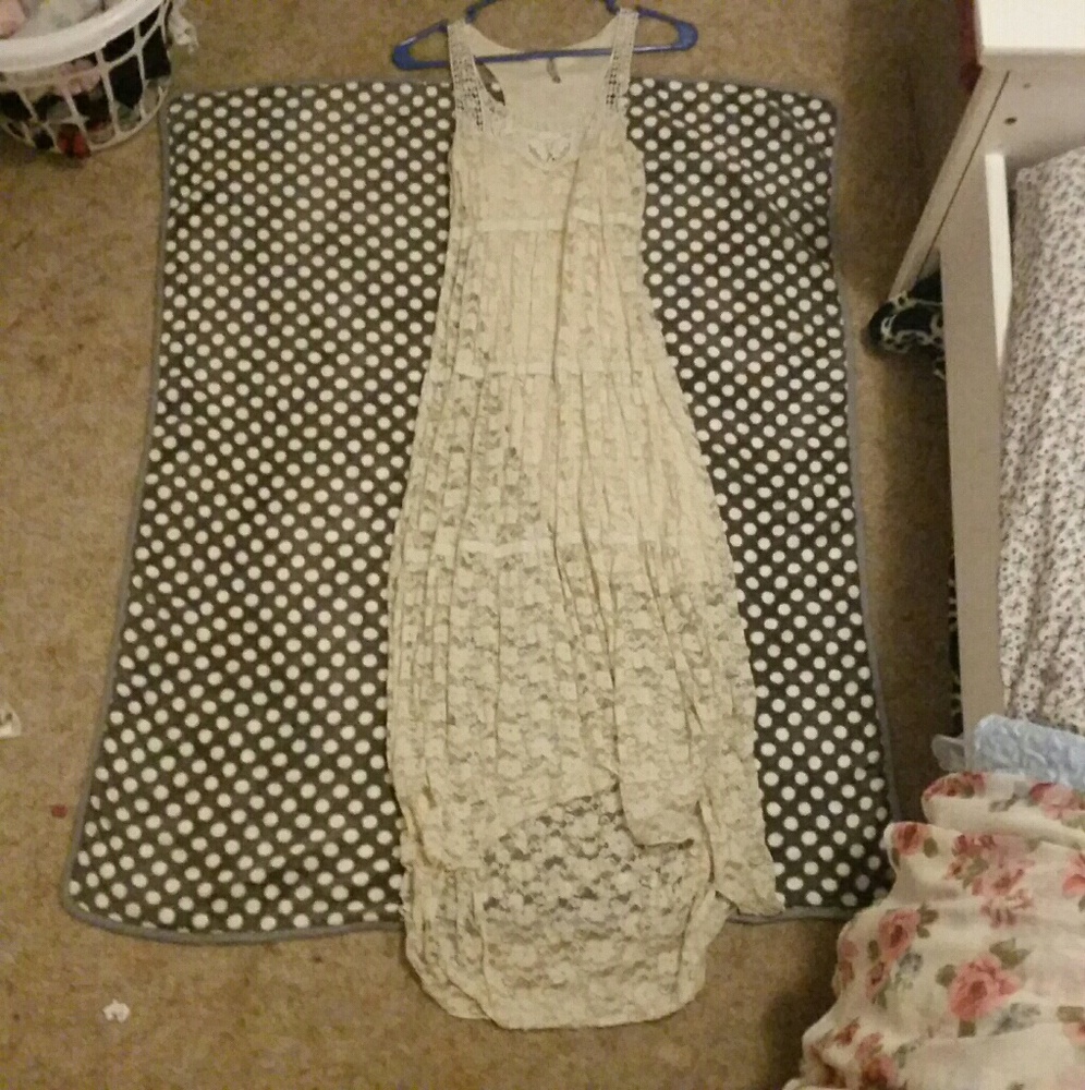 Creme tank top dress